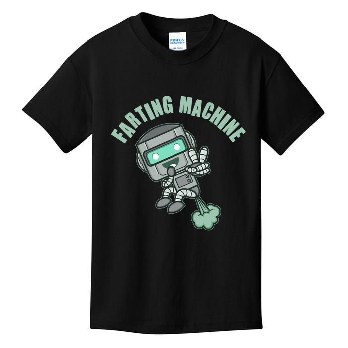 Funny Farting Machine Robot Kids T-Shirt
