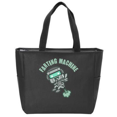 Funny Farting Machine Robot Zip Tote Bag