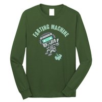 Funny Farting Machine Robot Long Sleeve Shirt