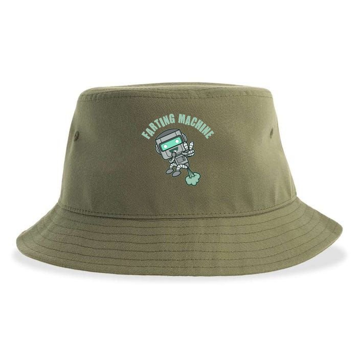 Funny Farting Machine Robot Sustainable Bucket Hat
