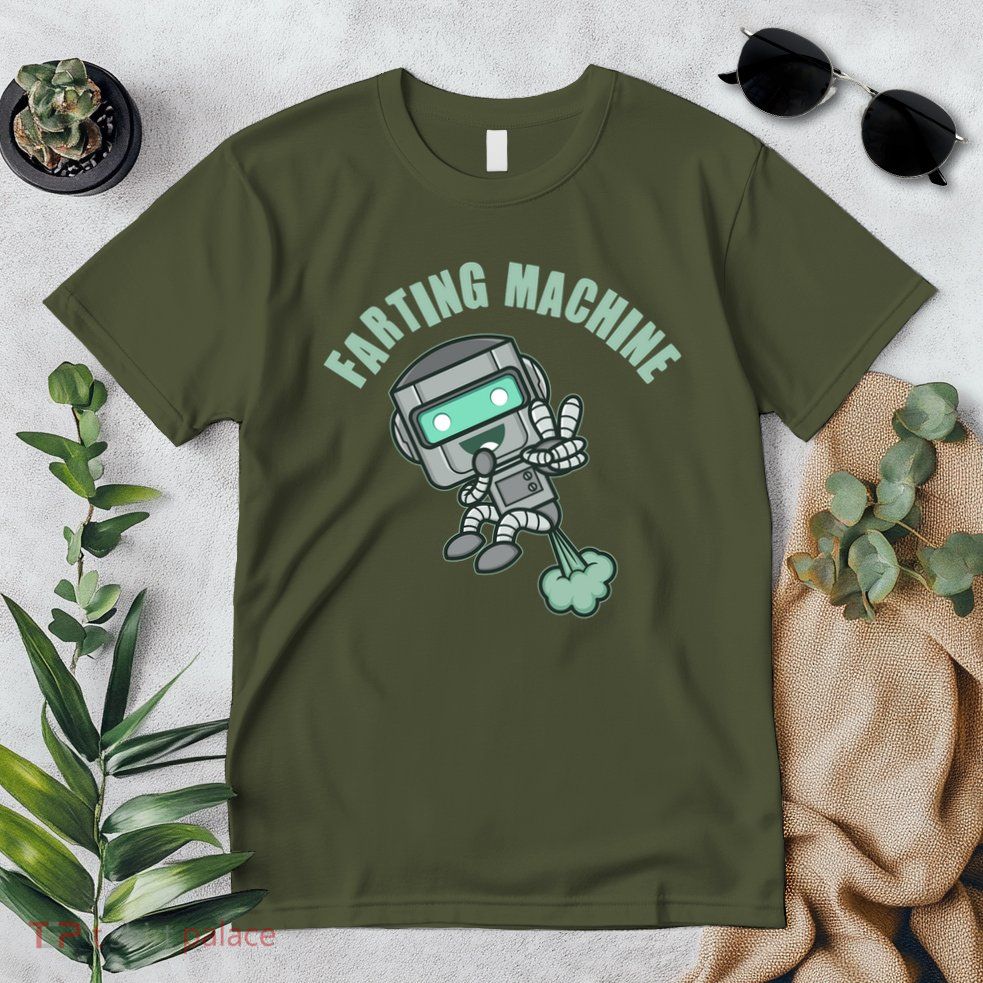 Funny Farting Machine Robot Premium T-Shirt