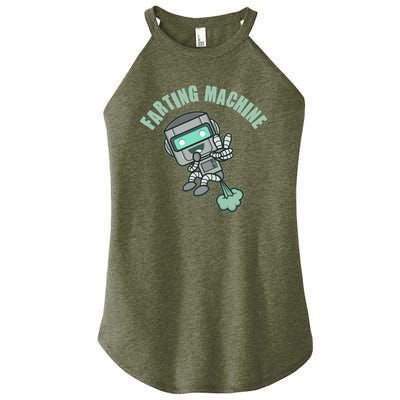 Funny Farting Machine Robot Women's Perfect Tri Rocker Tank