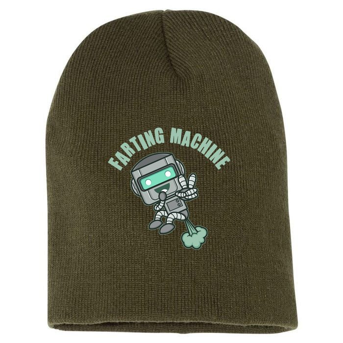 Funny Farting Machine Robot Short Acrylic Beanie