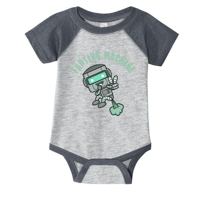 Funny Farting Machine Robot Infant Baby Jersey Bodysuit