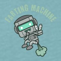 Funny Farting Machine Robot Sueded Cloud Jersey T-Shirt