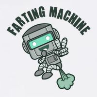 Funny Farting Machine Robot Garment-Dyed Sweatshirt