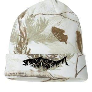 Fishing Forest Mountain Silhouette Outdoor Adventure Fishing Kati Licensed 12" Camo Beanie