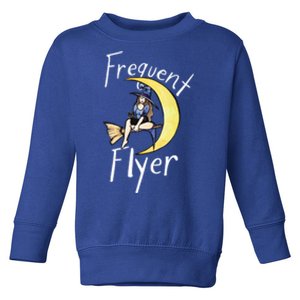 Frequent Flyer Moon Witch Gift Toddler Sweatshirt