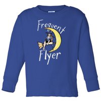 Frequent Flyer Moon Witch Gift Toddler Long Sleeve Shirt