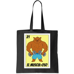 Funny Fitness Mexican Design El Musculoso Tote Bag