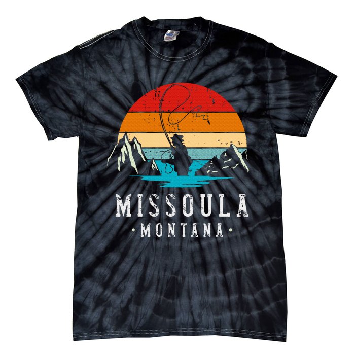 Fly Fishing Missoula Montana Tie-Dye T-Shirt