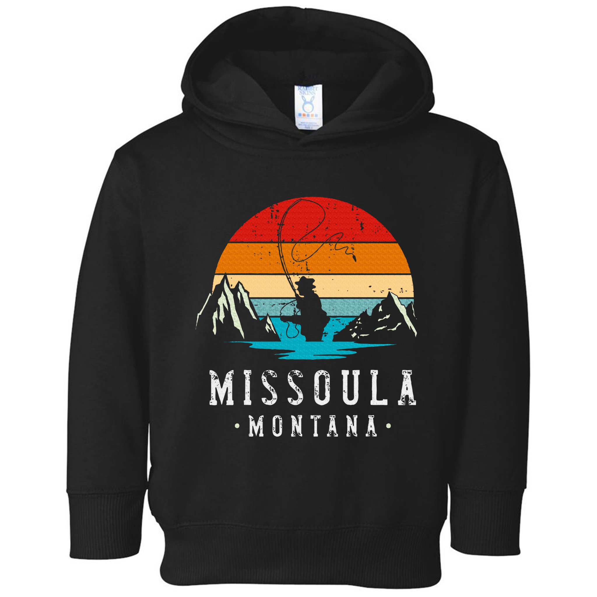 Fly Fishing Missoula Montana Toddler Hoodie