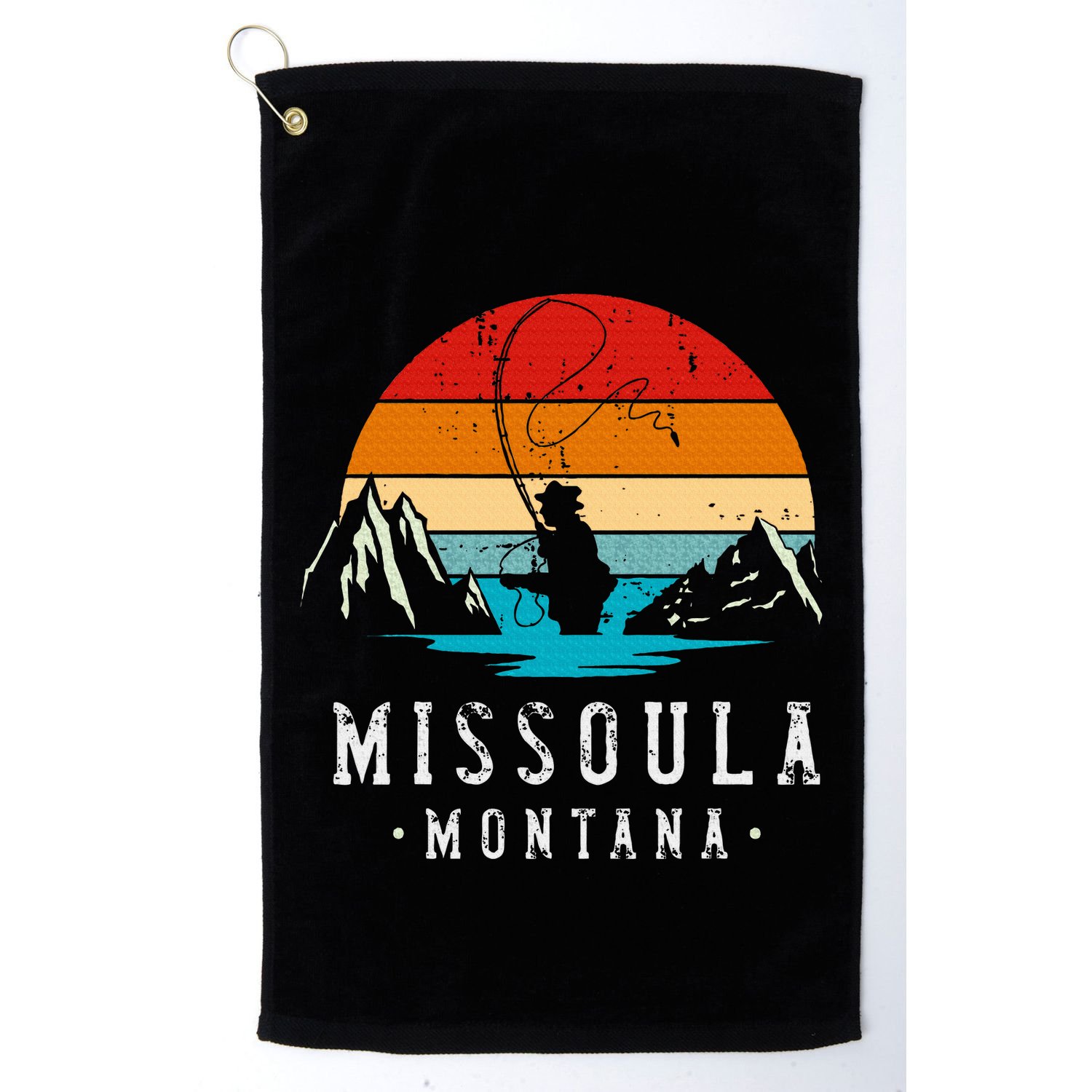 Fly Fishing Missoula Montana Golf Towel