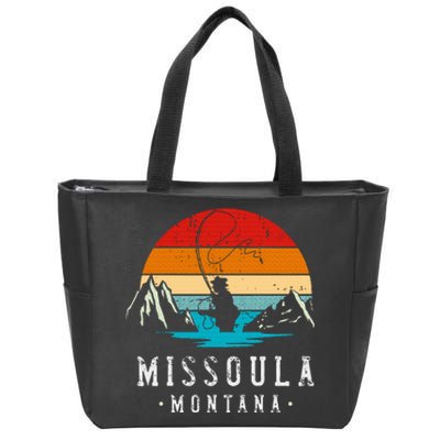 Fly Fishing Missoula Montana Zip Tote Bag