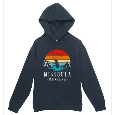 Fly Fishing Missoula Montana Urban Pullover Hoodie