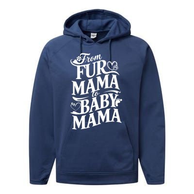 From Fur Mama To Mama Dog Cat Owner New Mom Pregnant Funny Gift Performance Fleece Hoodie