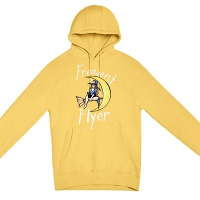 Frequent Flyer Moon Witch Meaningful Gift Premium Pullover Hoodie