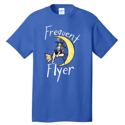 Frequent Flyer Moon Witch Meaningful Gift Tall T-Shirt