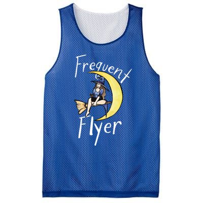 Frequent Flyer Moon Witch Meaningful Gift Mesh Reversible Basketball Jersey Tank