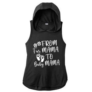 From Fur Mama To Baby Mama Ladies PosiCharge Tri-Blend Wicking Draft Hoodie Tank