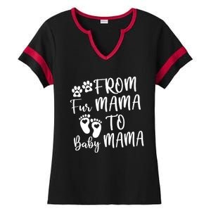 From Fur Mama To Baby Mama Ladies Halftime Notch Neck Tee