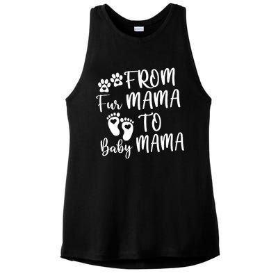 From Fur Mama To Baby Mama Ladies PosiCharge Tri-Blend Wicking Tank