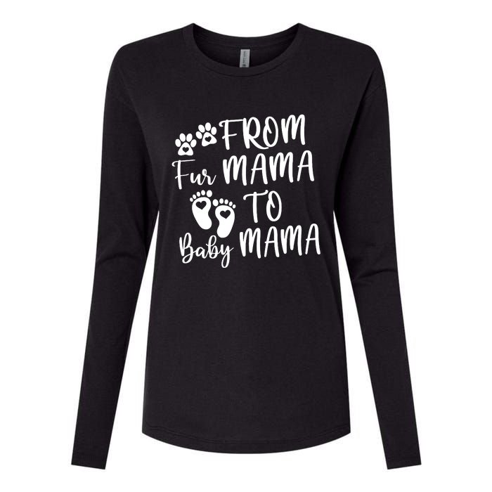 From Fur Mama To Baby Mama Womens Cotton Relaxed Long Sleeve T-Shirt