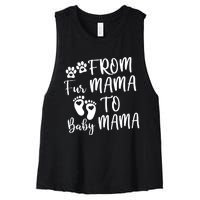 From Fur Mama To Baby Mama Women's Racerback Cropped Tank