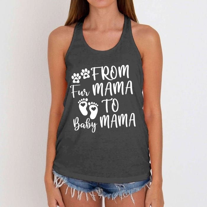 From Fur Mama To Baby Mama Women's Knotted Racerback Tank