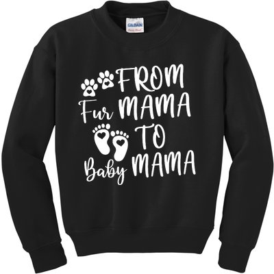 From Fur Mama To Baby Mama Kids Sweatshirt