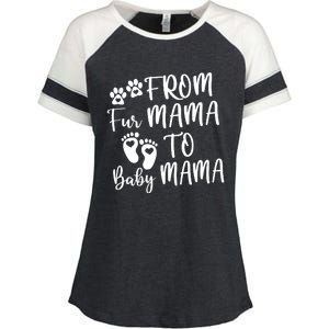 From Fur Mama To Baby Mama Enza Ladies Jersey Colorblock Tee