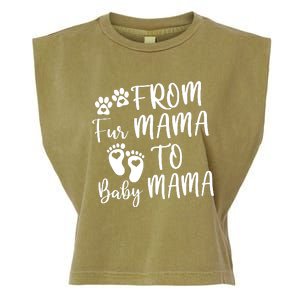 From Fur Mama To Baby Mama Garment-Dyed Women's Muscle Tee