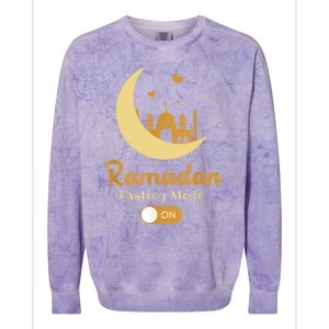 Funny Fasting Mode Ramadan On Cool Islamic Fasting For Colorblast Crewneck Sweatshirt