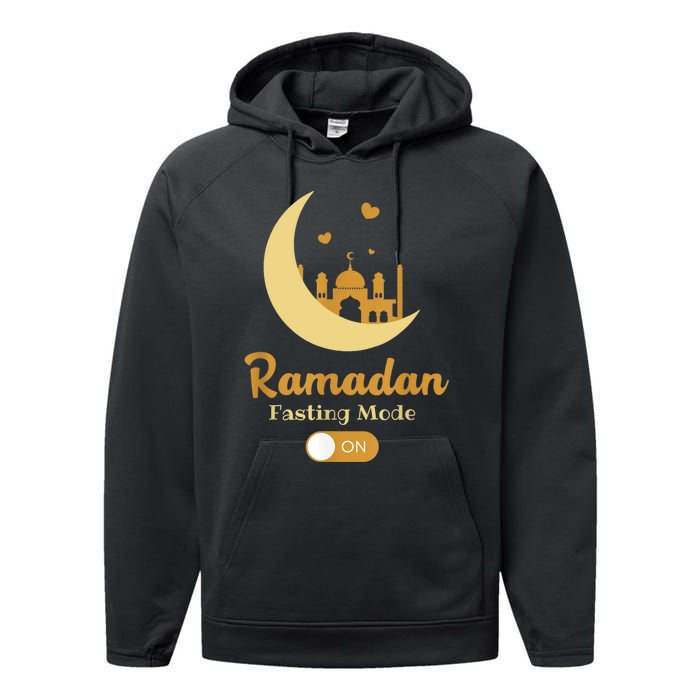 Funny Fasting Mode Ramadan On Cool Islamic Fasting For Performance Fleece Hoodie