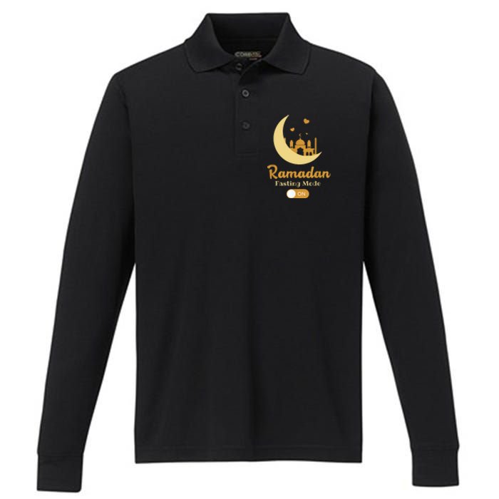 Funny Fasting Mode Ramadan On Cool Islamic Fasting For Performance Long Sleeve Polo