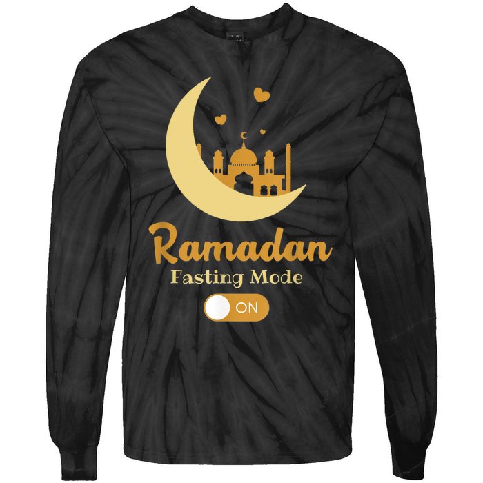 Funny Fasting Mode Ramadan On Cool Islamic Fasting For Tie-Dye Long Sleeve Shirt