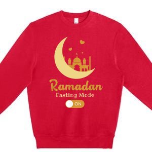 Funny Fasting Mode Ramadan On Cool Islamic Fasting For Premium Crewneck Sweatshirt