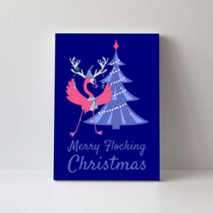 Funny Flamingo Merry Flocking Christmas Tree Decorating Great Gift Canvas