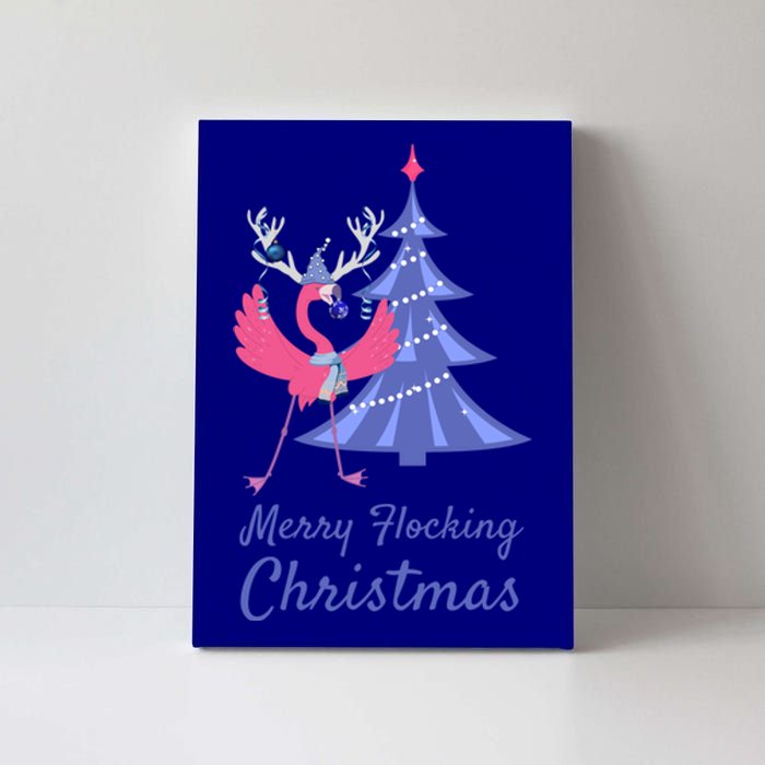 Funny Flamingo Merry Flocking Christmas Tree Decorating Great Gift Canvas