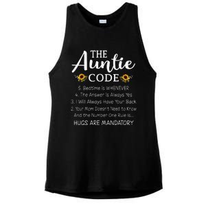 Funny Family Matching Gifts For Aunt The Auntie Code Ladies PosiCharge Tri-Blend Wicking Tank