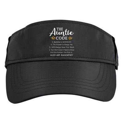 Funny Family Matching Gifts For Aunt The Auntie Code Adult Drive Performance Visor