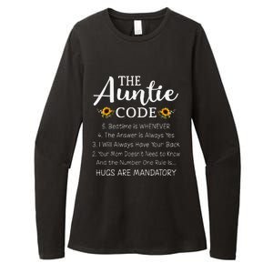 Funny Family Matching Gifts For Aunt The Auntie Code Womens CVC Long Sleeve Shirt