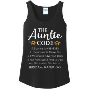 Funny Family Matching Gifts For Aunt The Auntie Code Ladies Essential Tank