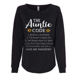 Funny Family Matching Gifts For Aunt The Auntie Code Womens California Wash Sweatshirt