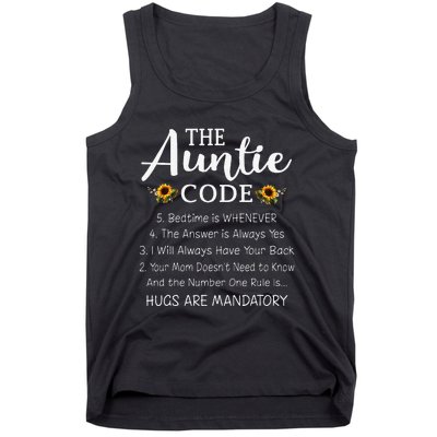 Funny Family Matching Gifts For Aunt The Auntie Code Tank Top