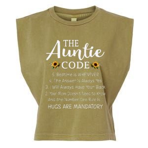 Funny Family Matching Gifts For Aunt The Auntie Code Garment-Dyed Women's Muscle Tee