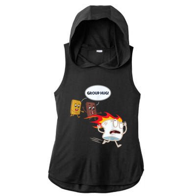 Funny For Men Smores Marshmallow Camping Roasting Ladies PosiCharge Tri-Blend Wicking Draft Hoodie Tank