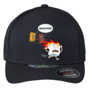 Funny For Men Smores Marshmallow Camping Roasting Flexfit Unipanel Trucker Cap