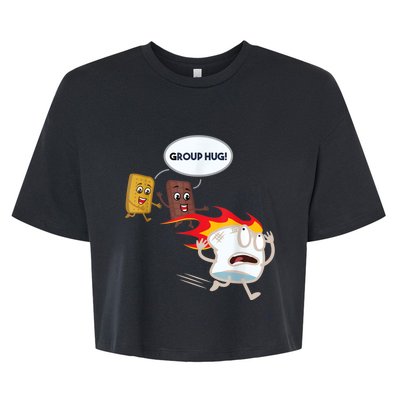 Funny For Men Smores Marshmallow Camping Roasting Bella+Canvas Jersey Crop Tee