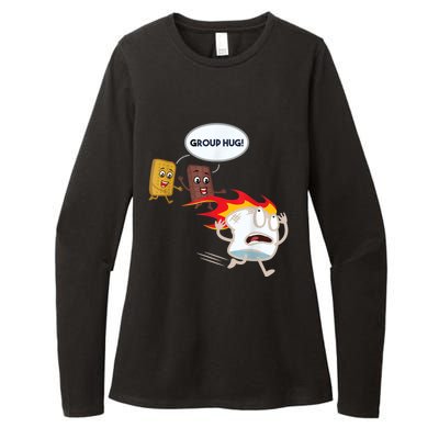 Funny For Men Smores Marshmallow Camping Roasting Womens CVC Long Sleeve Shirt